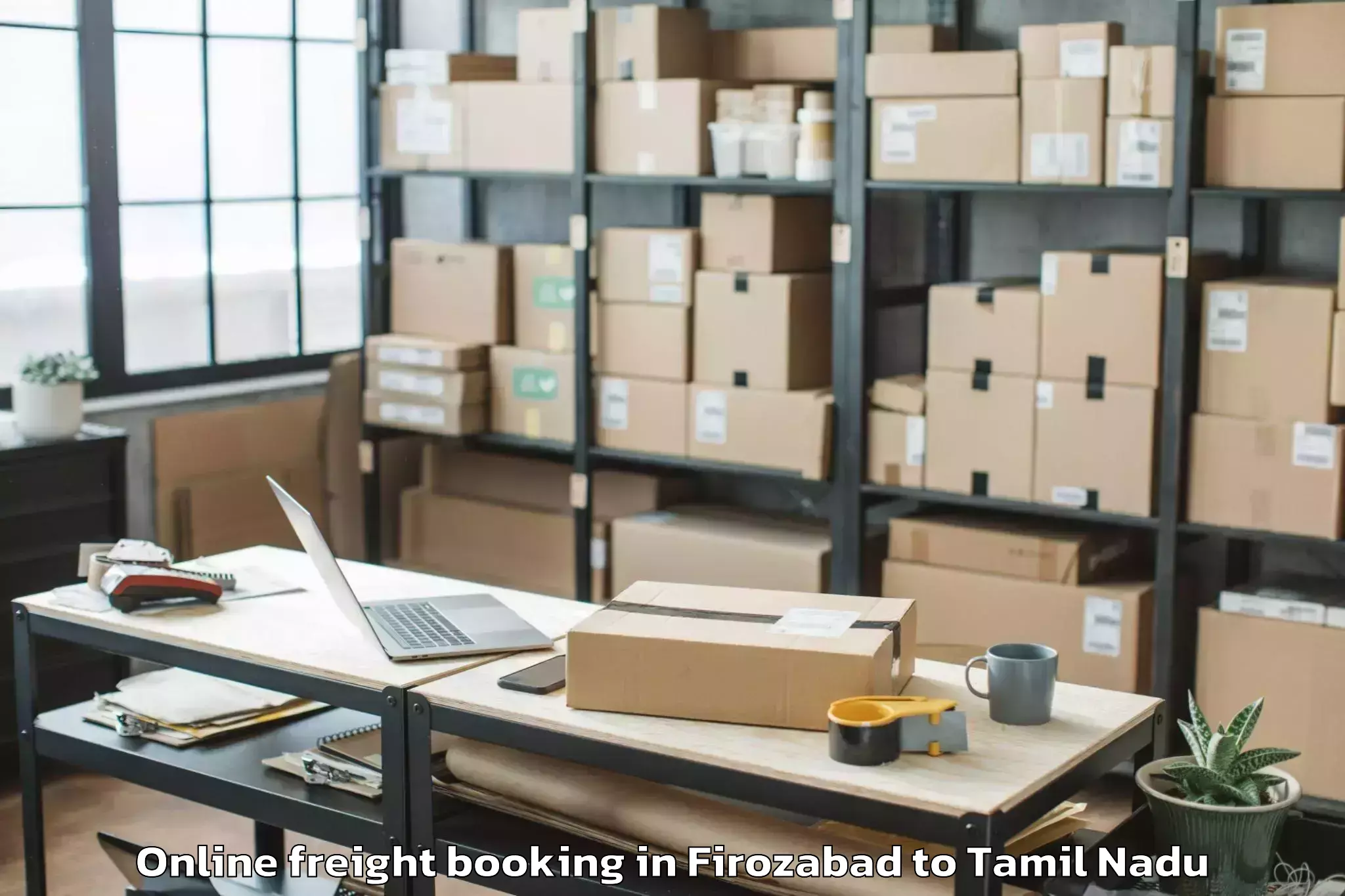 Top Firozabad to Kayalpattinam Online Freight Booking Available